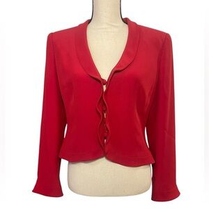 Armani Collezioni silk blazer red party office 8